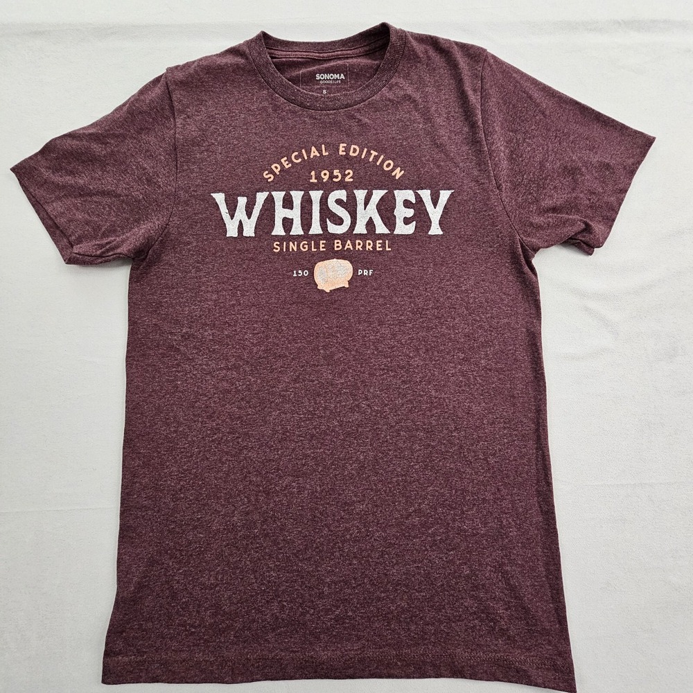 Special Edition Single Barrel‎ Wiskey Maroon Short Sleeve T-Shirt Men's S